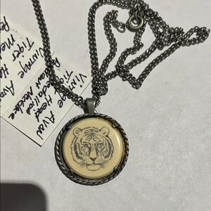 Avon Tiger Pendant Necklace with Chain